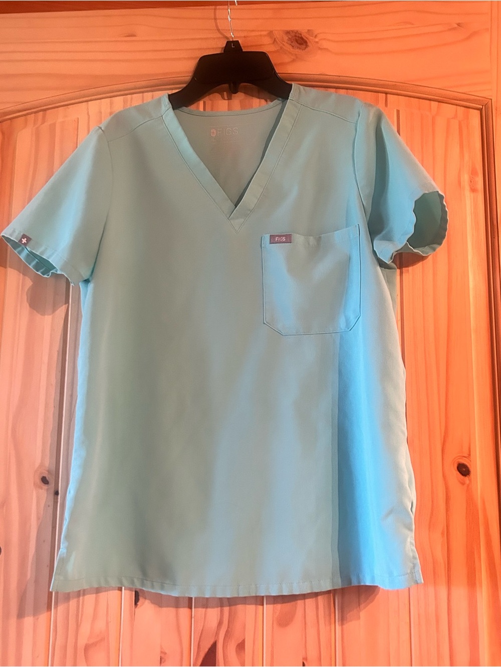 FIGS  Aqua V-Neck Scrub Top